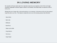 In loving memory